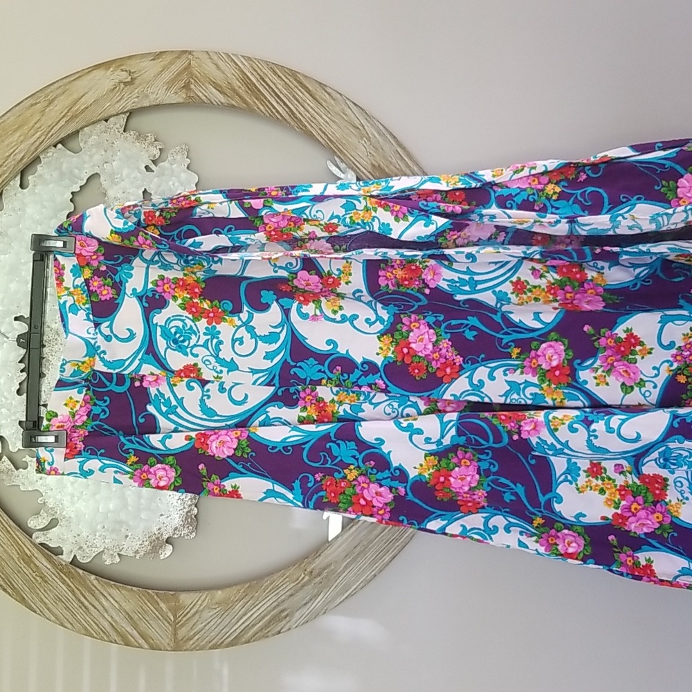 60's Cotton Barkcloth maxi skirt